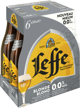 Leffe Blond 0.0% alcoholvrij sixpack met flesjes van 33cl